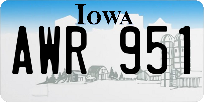 IA license plate AWR951