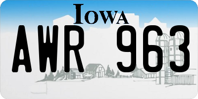 IA license plate AWR963