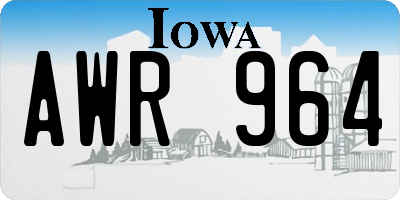 IA license plate AWR964