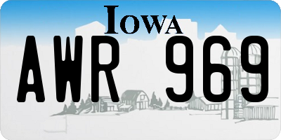 IA license plate AWR969