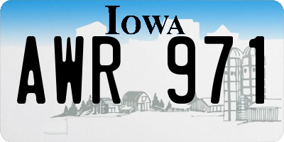 IA license plate AWR971