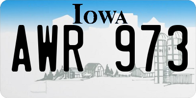 IA license plate AWR973