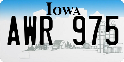 IA license plate AWR975
