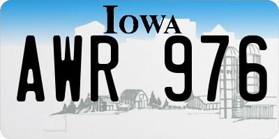 IA license plate AWR976