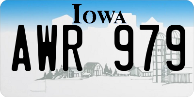 IA license plate AWR979