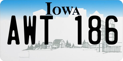 IA license plate AWT186
