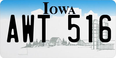 IA license plate AWT516