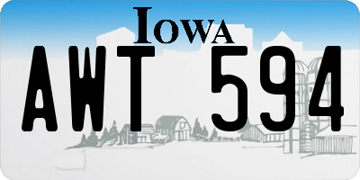 IA license plate AWT594