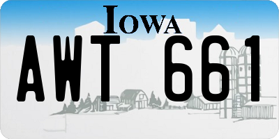IA license plate AWT661