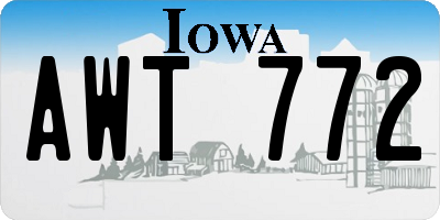 IA license plate AWT772