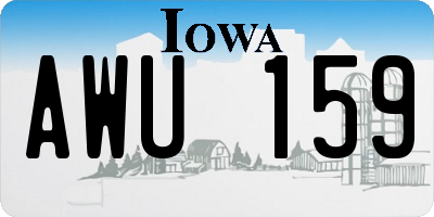 IA license plate AWU159