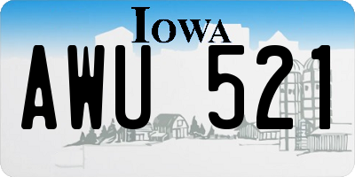 IA license plate AWU521