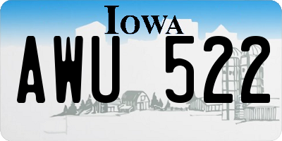 IA license plate AWU522