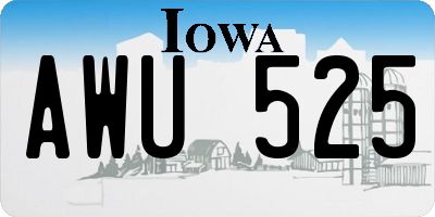 IA license plate AWU525