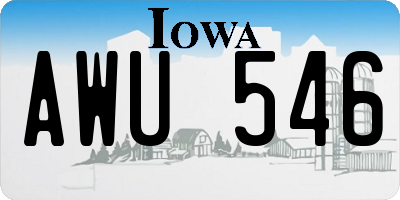 IA license plate AWU546