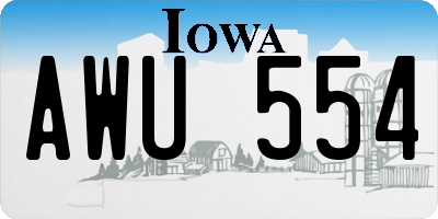 IA license plate AWU554