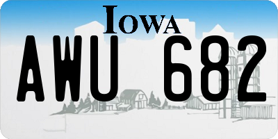 IA license plate AWU682