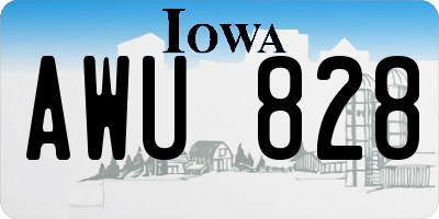 IA license plate AWU828