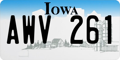 IA license plate AWV261