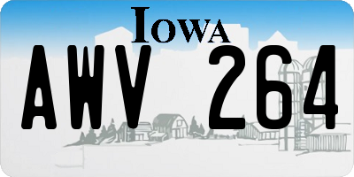 IA license plate AWV264