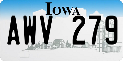 IA license plate AWV279