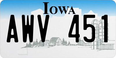 IA license plate AWV451
