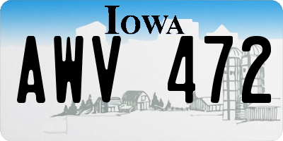 IA license plate AWV472