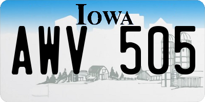 IA license plate AWV505
