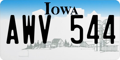 IA license plate AWV544