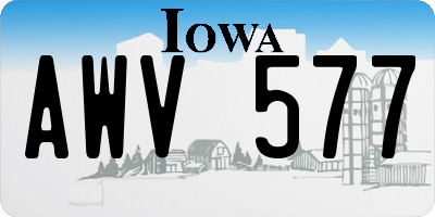 IA license plate AWV577