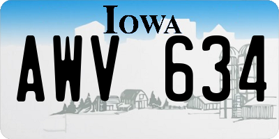 IA license plate AWV634