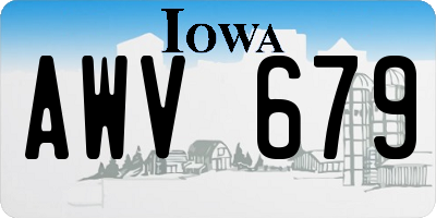 IA license plate AWV679