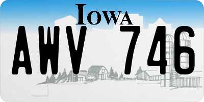 IA license plate AWV746