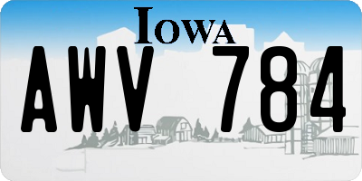 IA license plate AWV784