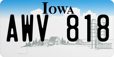 IA license plate AWV818