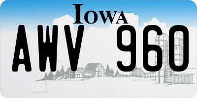 IA license plate AWV960