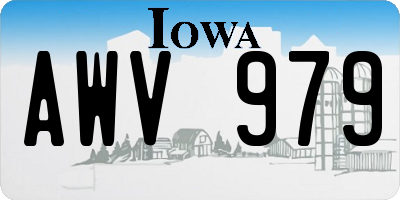 IA license plate AWV979