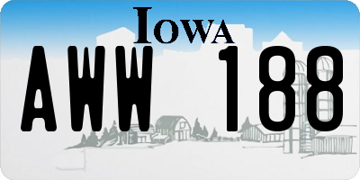 IA license plate AWW188