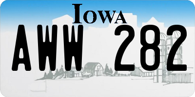 IA license plate AWW282