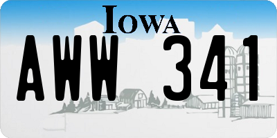 IA license plate AWW341