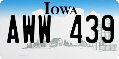 IA license plate AWW439