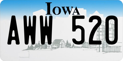 IA license plate AWW520