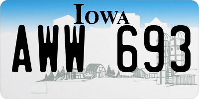 IA license plate AWW693