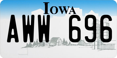 IA license plate AWW696