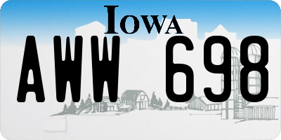 IA license plate AWW698