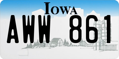 IA license plate AWW861