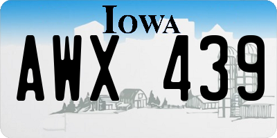 IA license plate AWX439