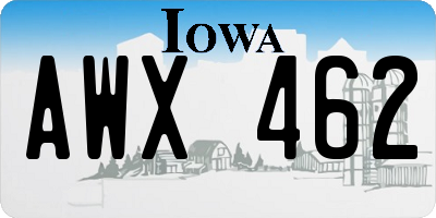 IA license plate AWX462