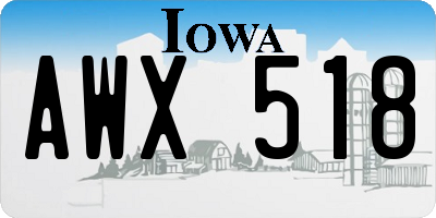 IA license plate AWX518