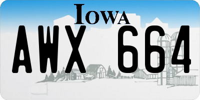 IA license plate AWX664